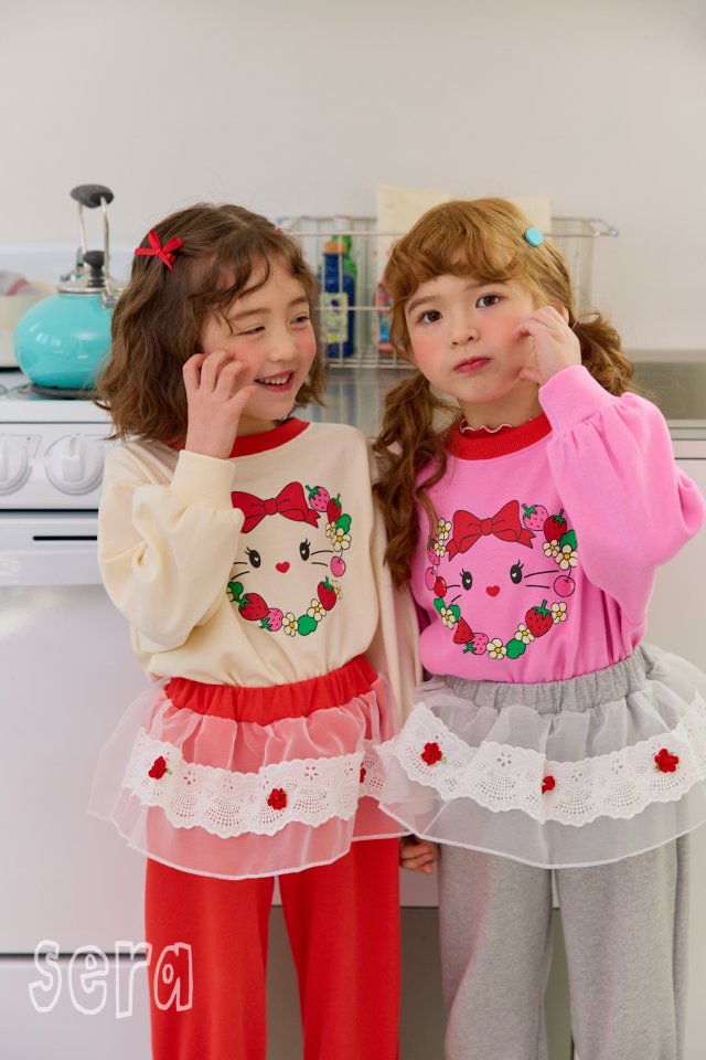 Sera - Korean Children Fashion - #stylishchildhood - Strawberry Heart Sweatshirts - 5