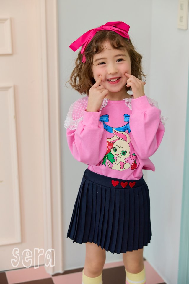 Sera - Korean Children Fashion - #todddlerfashion - Ribbon Lace Collar Sweatshirts - 12