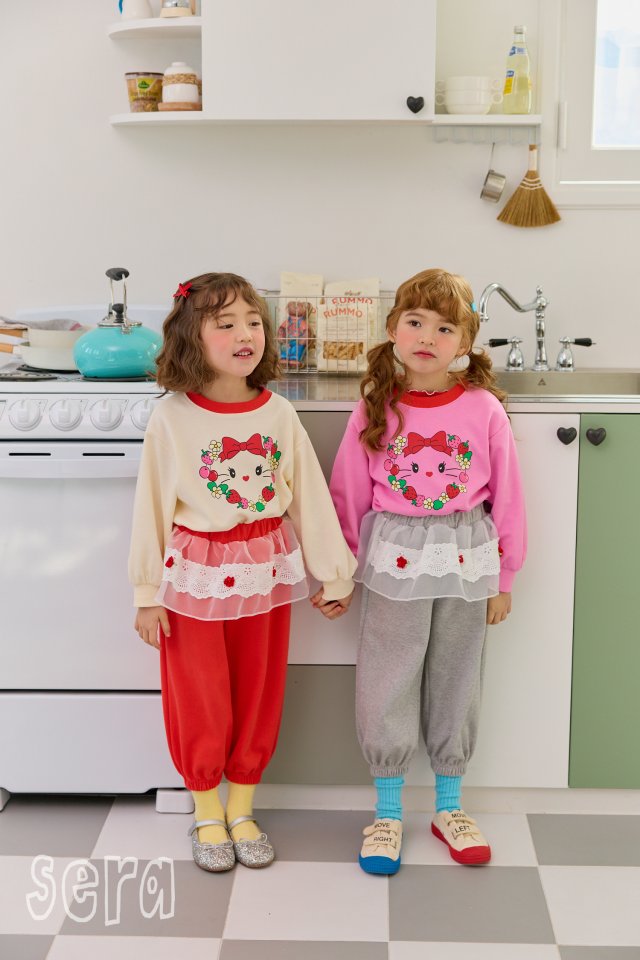 Sera - Korean Children Fashion - #todddlerfashion - Strawberry Heart Sweatshirts - 4