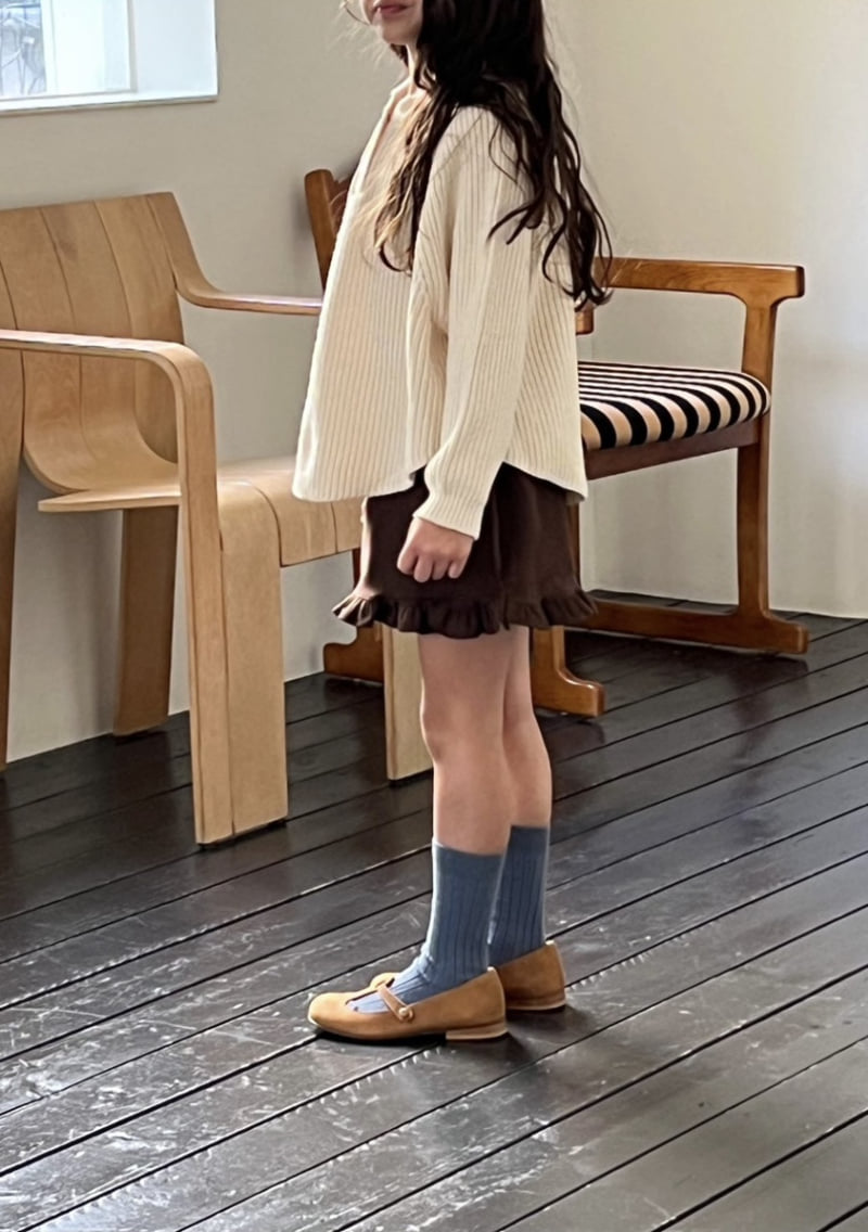 Soye - Korean Children Fashion - #childrensboutique - Suede Frill Skirt - 8