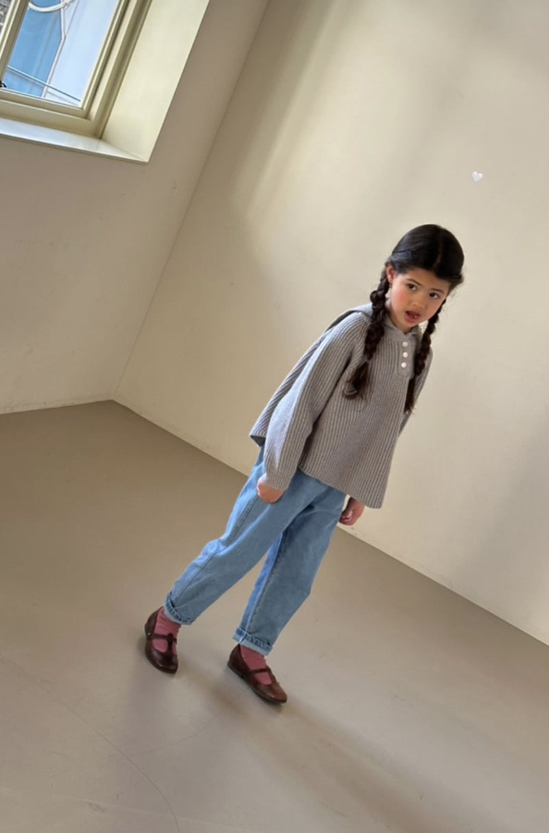 Soye - Korean Children Fashion - #kidzfashiontrend - Roll-up Denim Pants - 8
