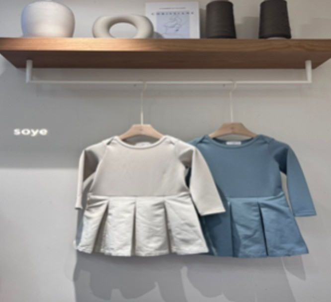 Soye - Korean Children Fashion - #minifashionista - Rib Pleated One-piece