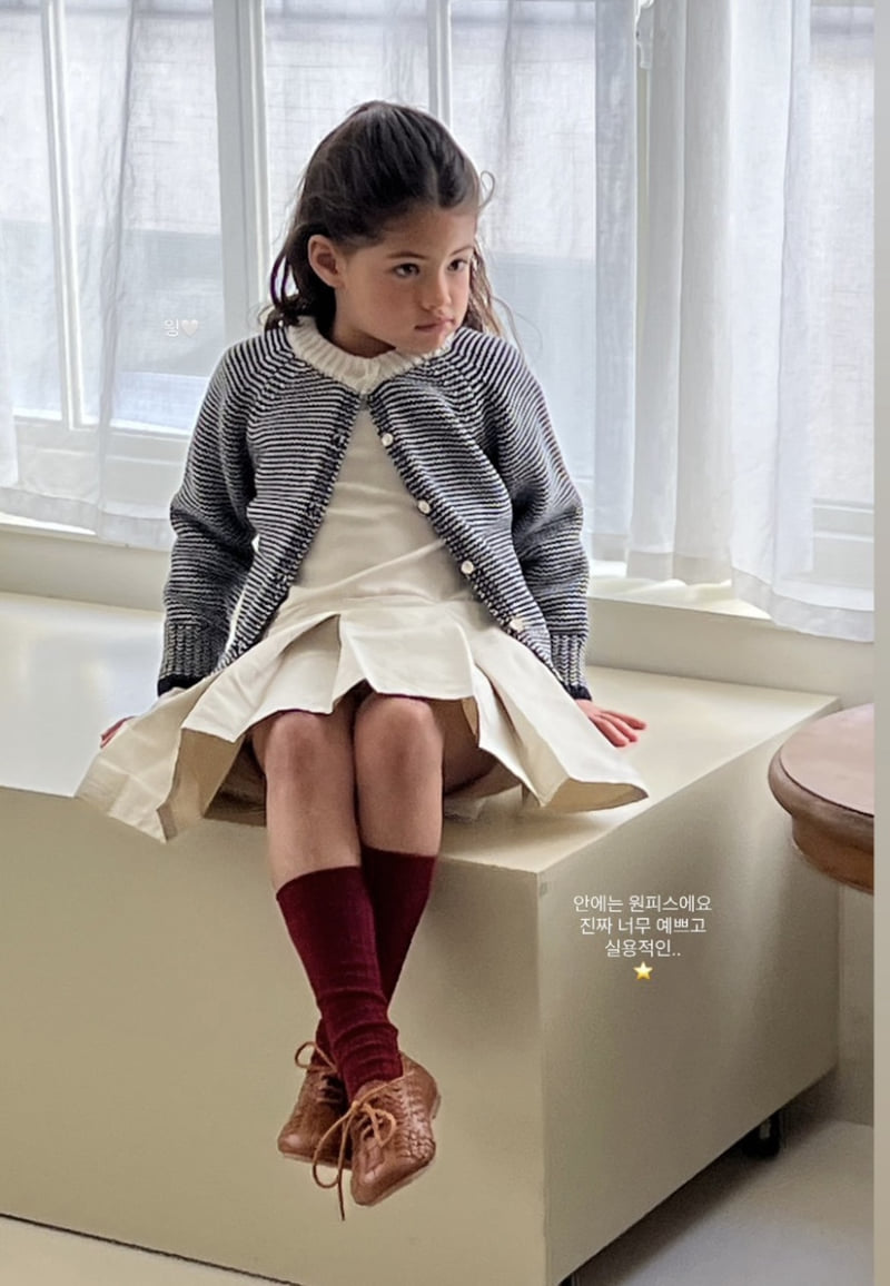 Soye - Korean Children Fashion - #todddlerfashion - Rib Pleated One-piece - 4