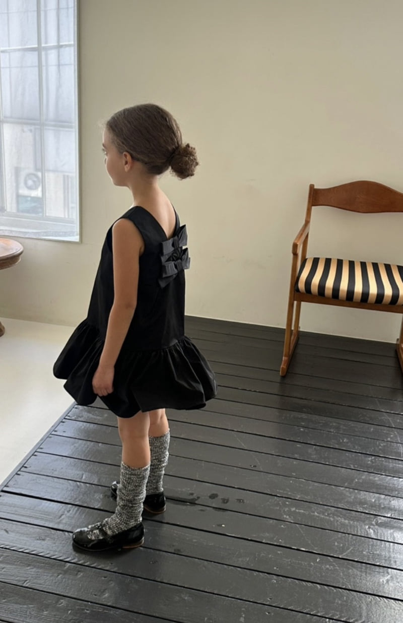 Soye - Korean Children Fashion - #toddlerclothing - Triple Ribbon One-piece - 2