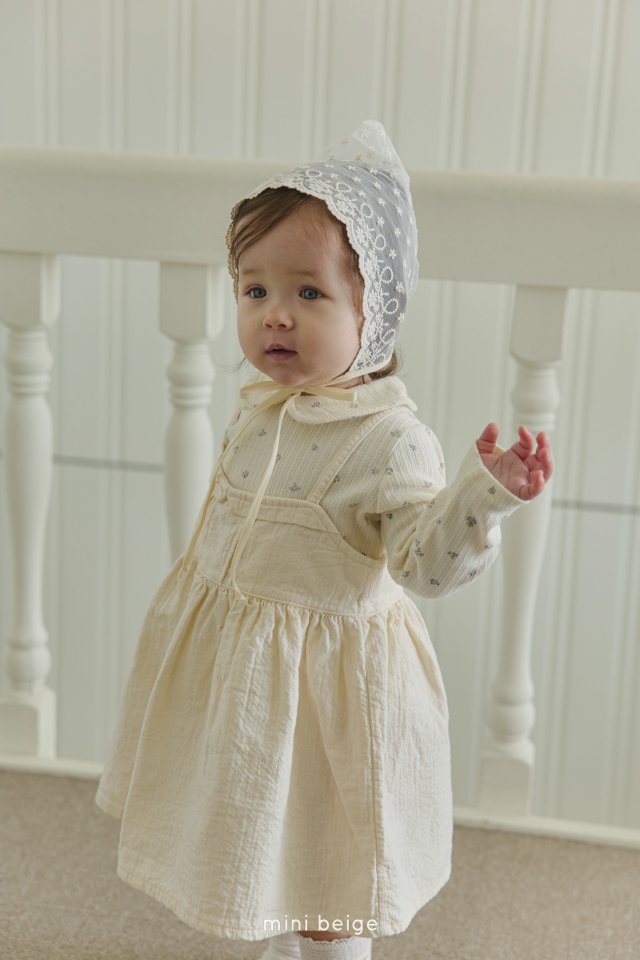 The Beige - Korean Baby Fashion - #babyfever - Open Suspenders Skirt - 11