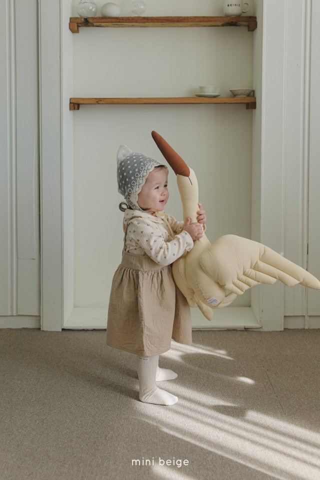 The Beige - Korean Baby Fashion - #babyoutfit - Open Suspenders Skirt - 2