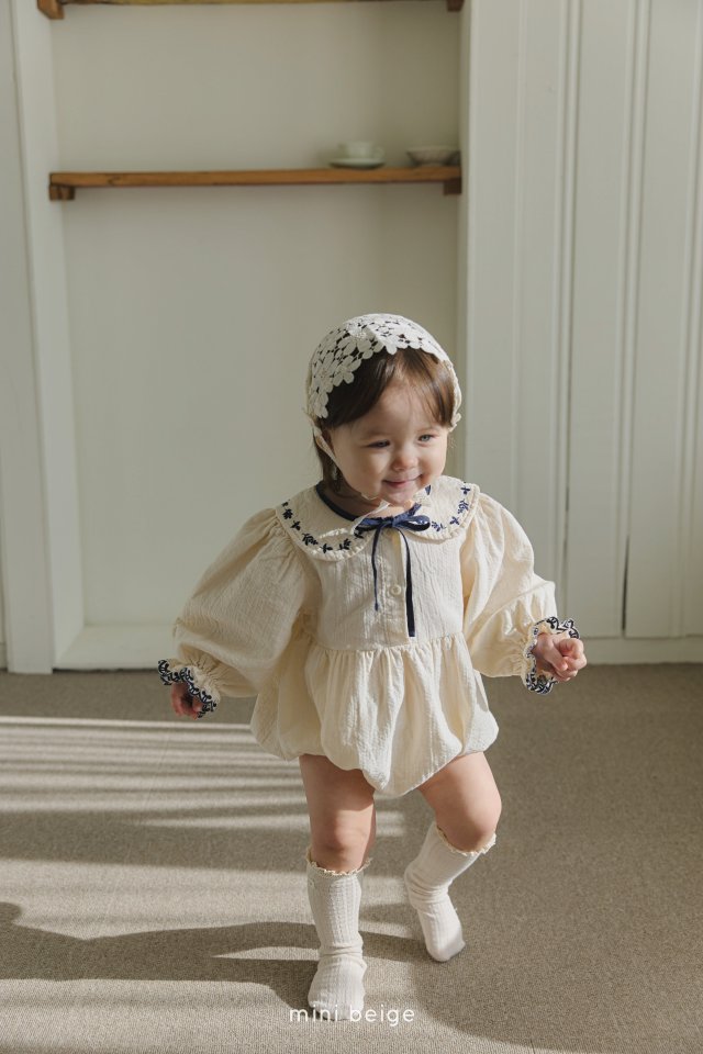 The Beige - Korean Baby Fashion - #babyoutfit - Printed Collar Suit - 2
