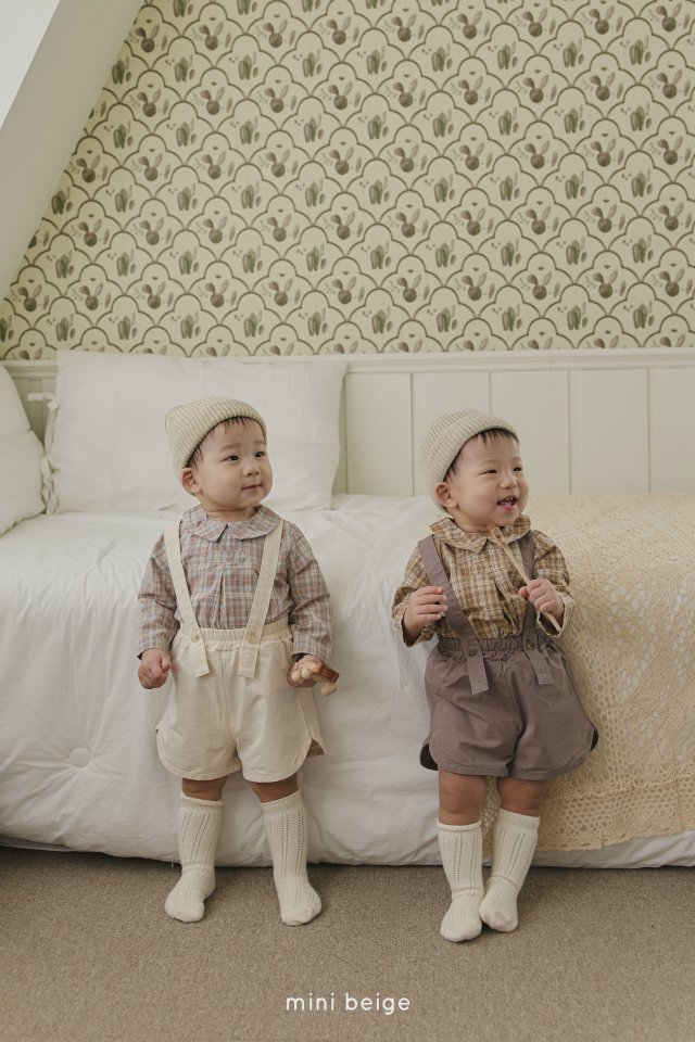 The Beige - Korean Baby Fashion - #babyoutfit - 25 Suspender Shorts - 8