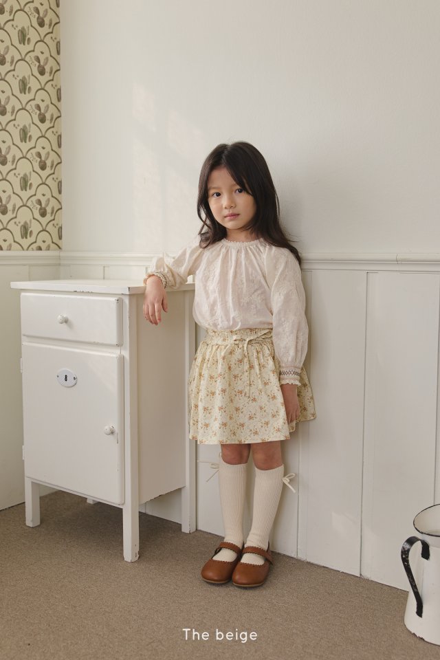 The Beige - Korean Children Fashion - #Kfashion4kids - Ribbon Frill Skirt