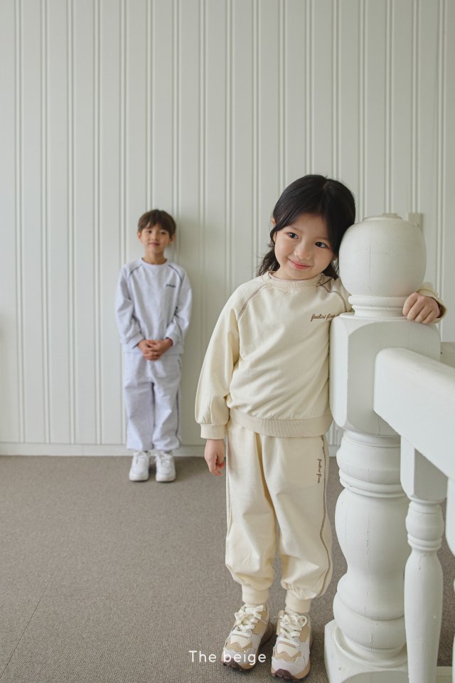 The Beige - Korean Children Fashion - #childofig - Piping Jogger Set - 5