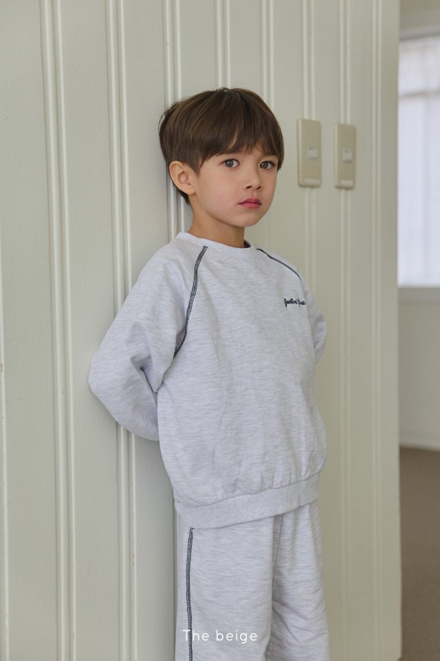 The Beige - Korean Children Fashion - #designkidswear - Piping Jogger Set - 7