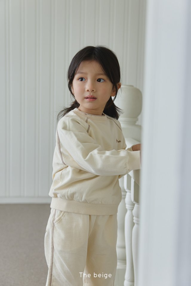 The Beige - Korean Children Fashion - #fashionkids - Piping Jogger Set - 9