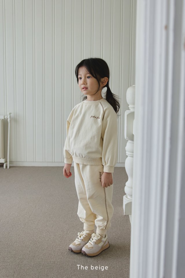 The Beige - Korean Children Fashion - #kidsshorts - Piping Jogger Set - 10