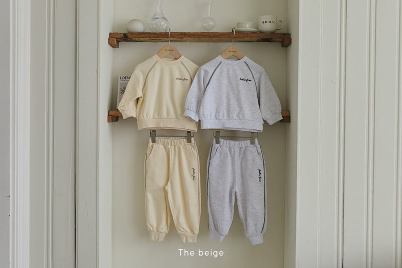 The Beige - Korean Children Fashion - #kidsstore - Piping Jogger Set - 11