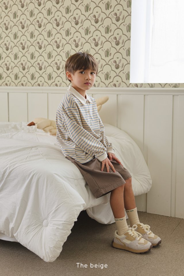 The Beige - Korean Children Fashion - #littlefashionista - Multi Stripe Collar Tee - 9