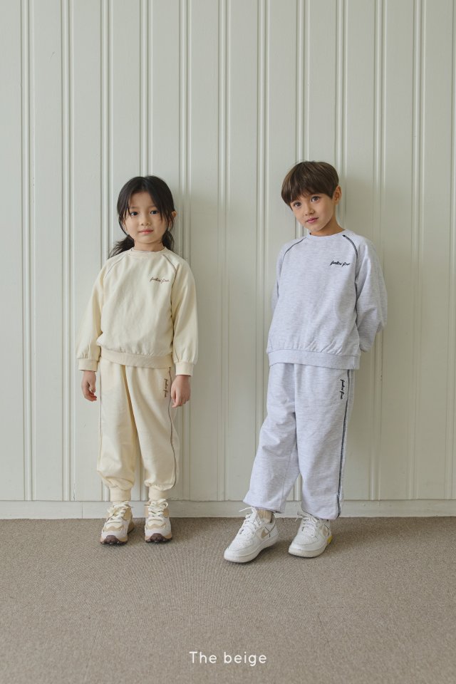 The Beige - Korean Children Fashion - #magicofchildhood - Piping Jogger Set