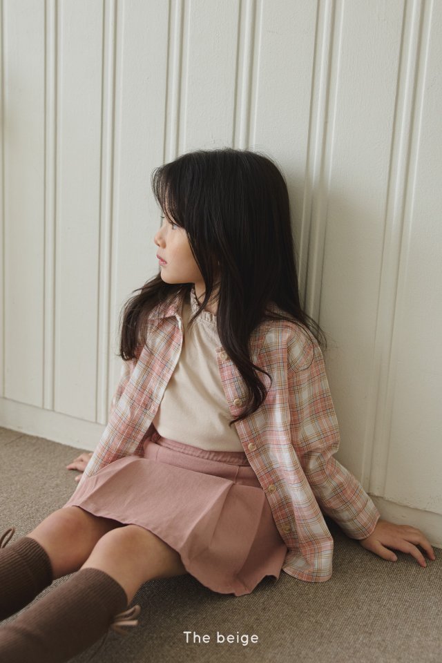 The Beige - Korean Children Fashion - #minifashionista - Cotton Pleated Skirt - 5
