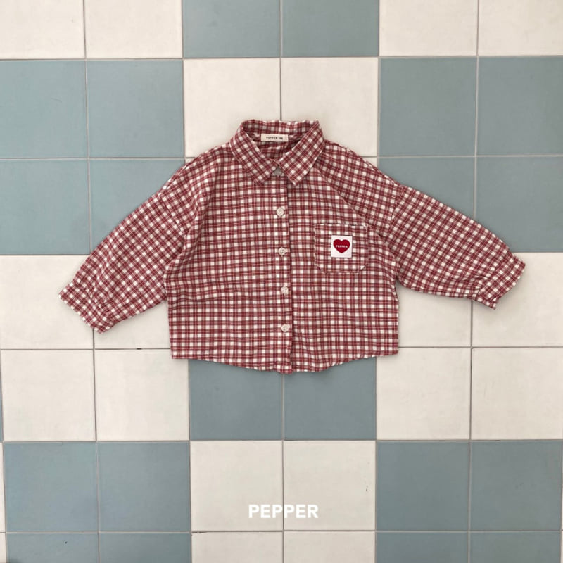 The Pepper - Korean Children Fashion - #Kfashion4kids - Heart Check Shirt - 11