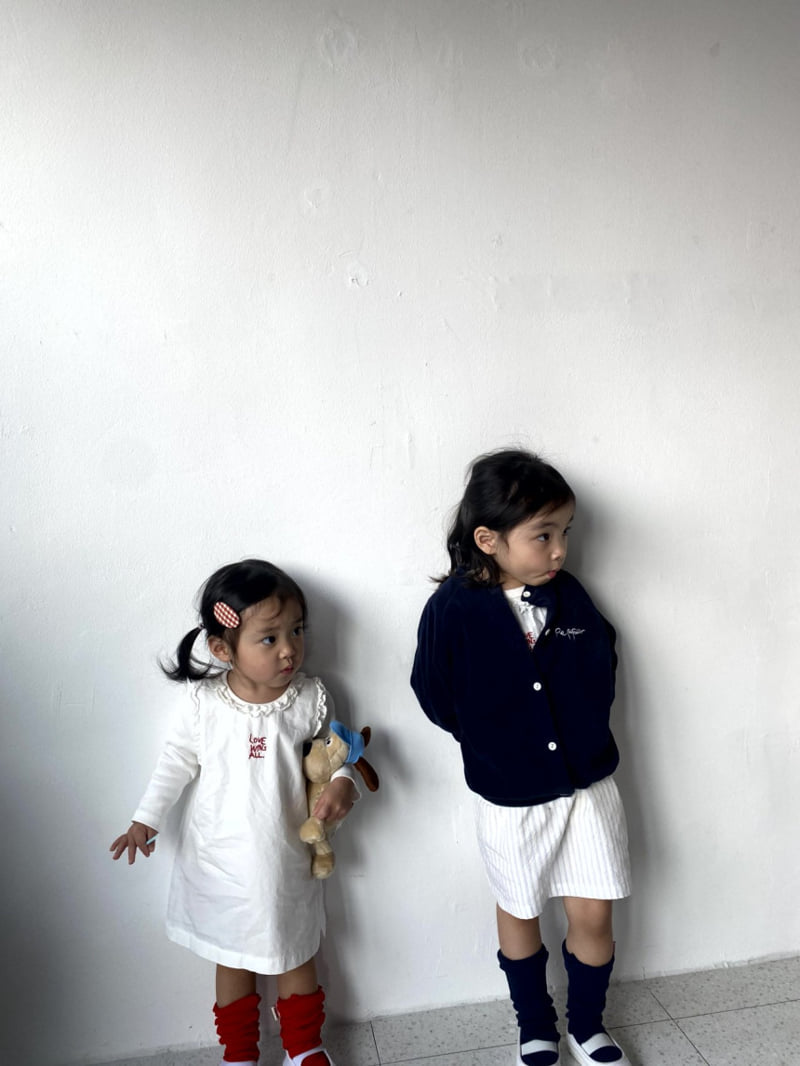 The Pepper - Korean Children Fashion - #Kfashion4kids - LOVE Embroidery One-piece - 3