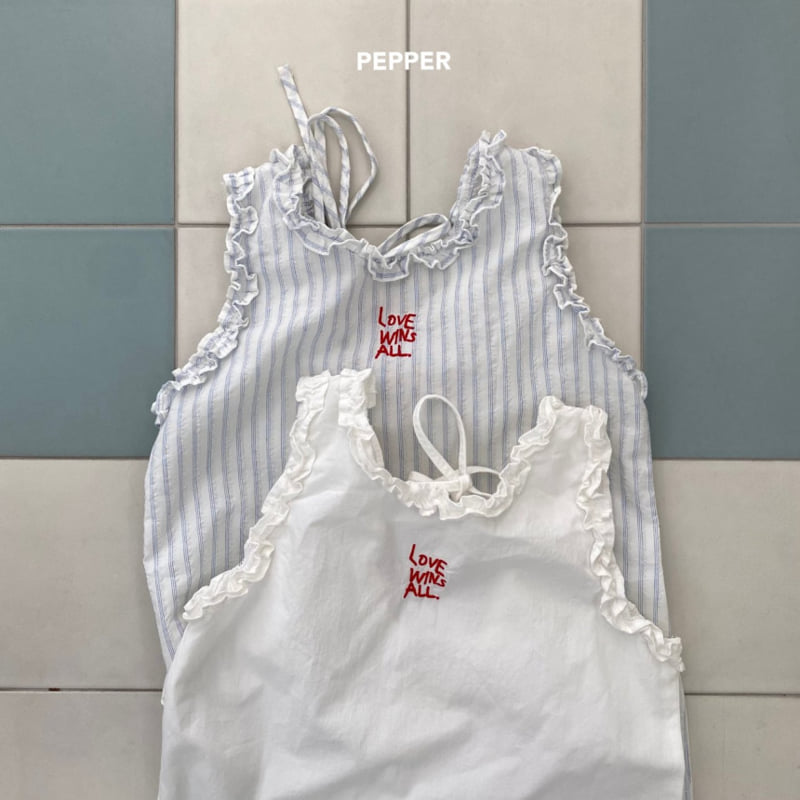The Pepper - Korean Children Fashion - #childofig - LOVE Embroidery One-piece - 8