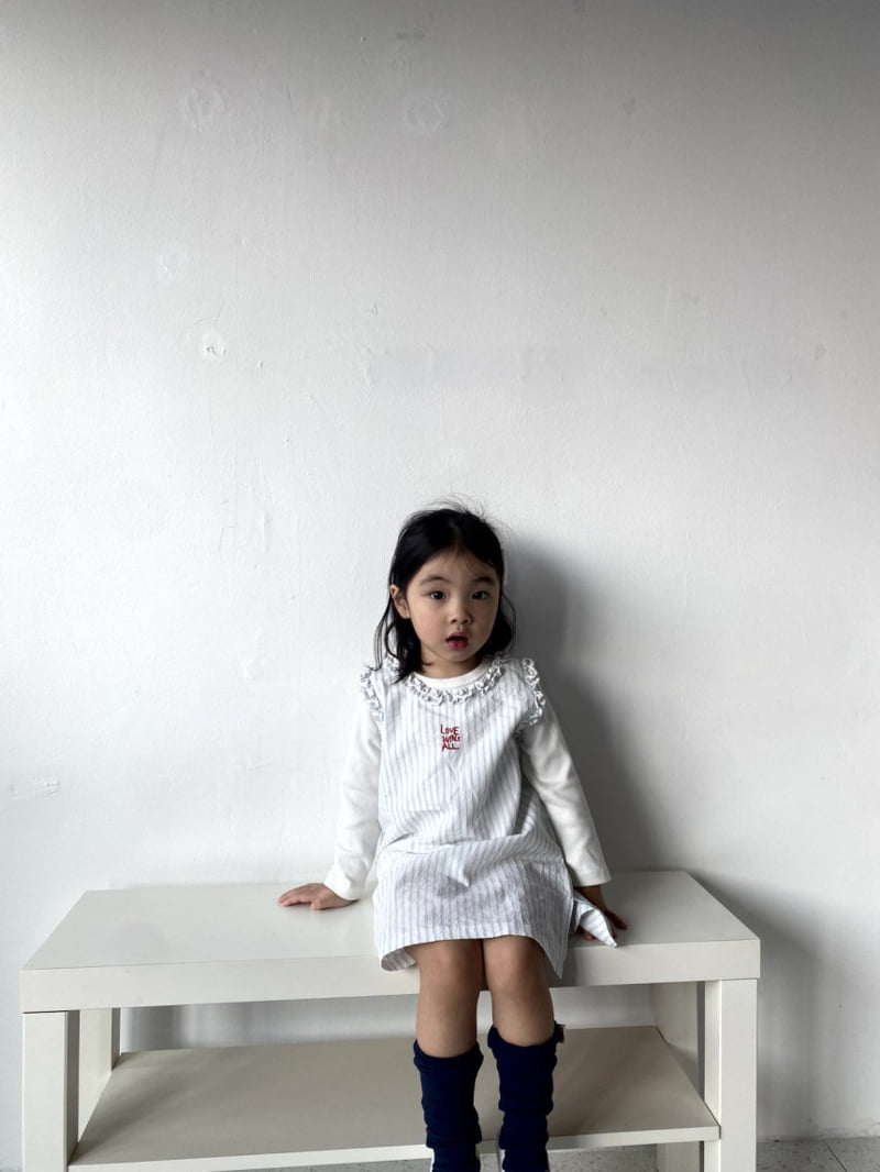 The Pepper - Korean Children Fashion - #childrensboutique - LOVE Embroidery One-piece - 10