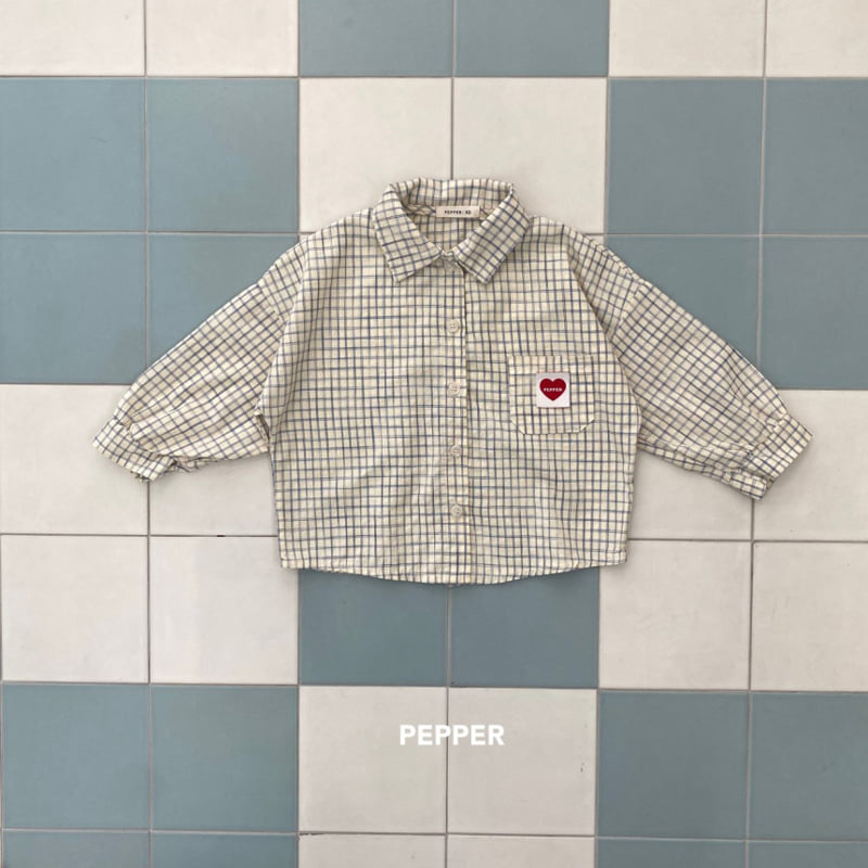 The Pepper - Korean Children Fashion - #kidzfashiontrend - Heart Check Shirt - 10