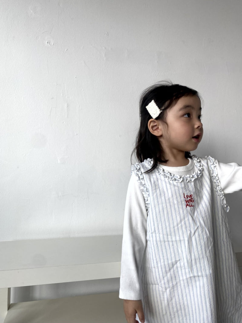The Pepper - Korean Children Fashion - #magicofchildhood - LOVE Embroidery One-piece - 5
