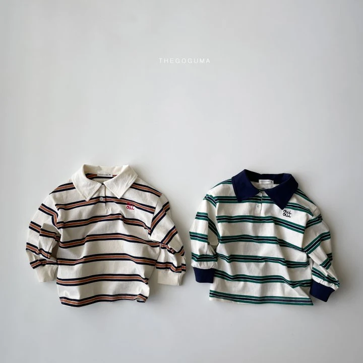 Thegoguma - Korean Children Fashion - #fashionkids - Tutu Embroidery Stripe Tee