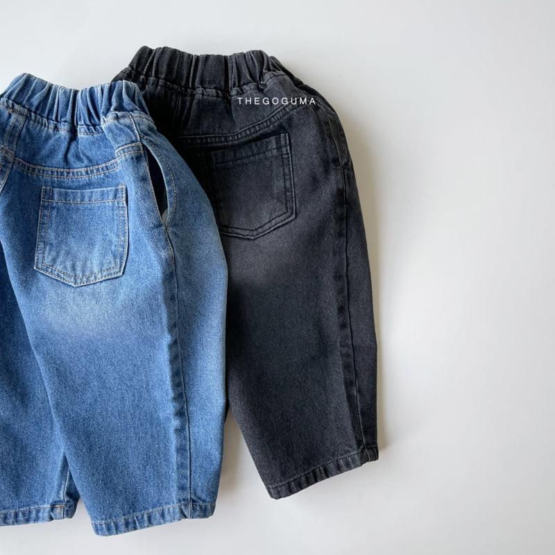 Thegoguma - Korean Children Fashion - #kidzfashiontrend - Brush Sand Denim Pants - 12