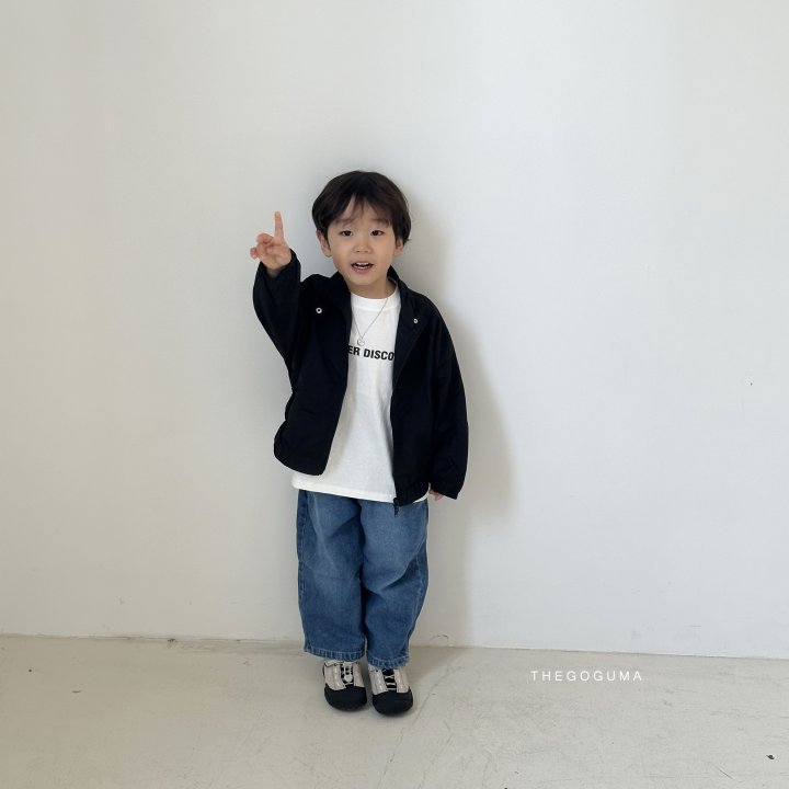 Thegoguma - Korean Children Fashion - #todddlerfashion - Brush Sand Denim Pants - 2