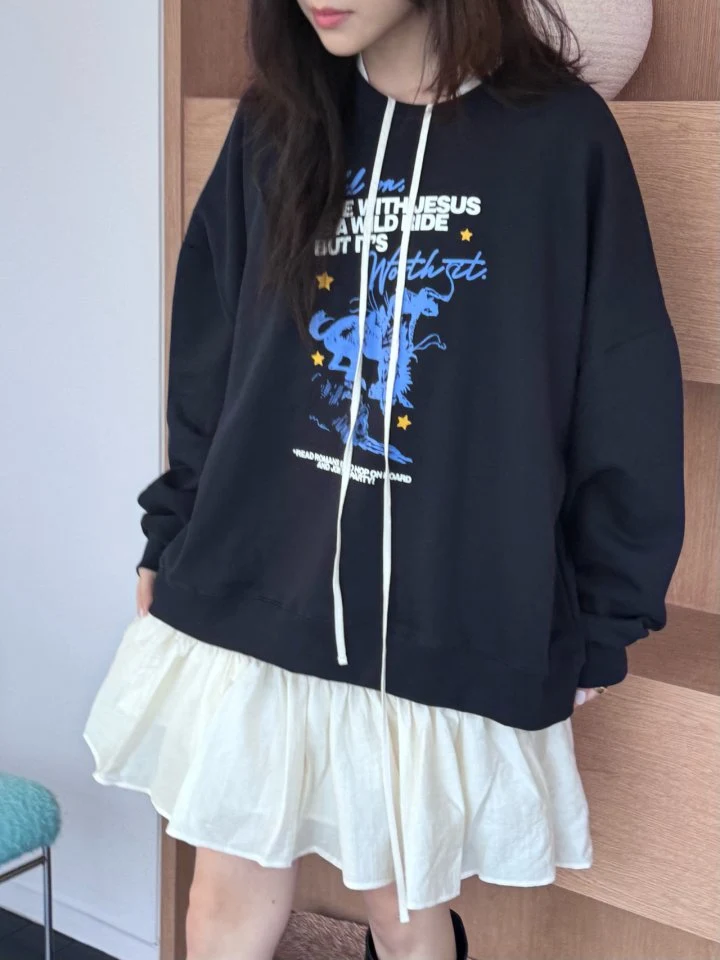 Theres - Korean Women Fashion - #romanticstyle - Hold Sweatshirts - 5