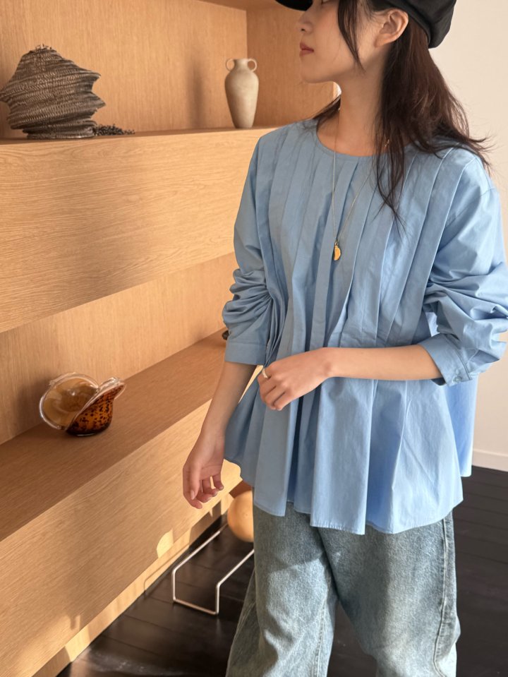 Theres - Korean Women Fashion - #romanticstyle - Greve Blouse