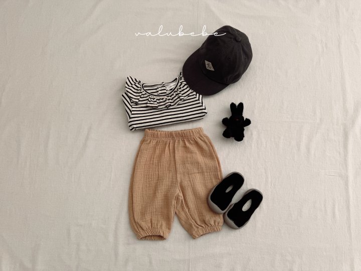 Valu Bebe - Korean Baby Fashion - #babyboutiqueclothing - Spring Emboss Pants (Bebe) - 3