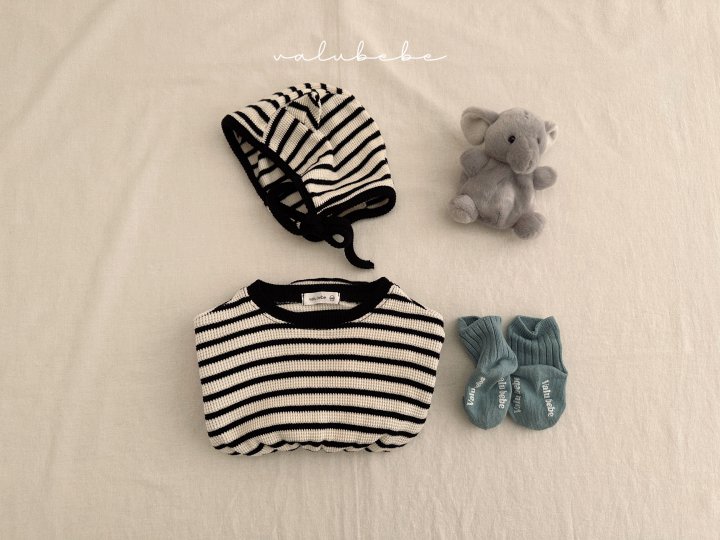Valu Bebe - Korean Baby Fashion - #babyclothing - Bebe Latte Stripe Suit - 7