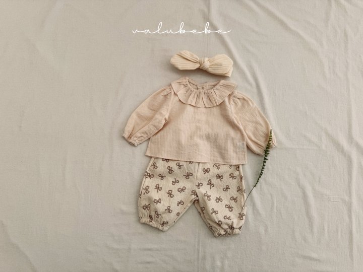 Valu Bebe - Korean Baby Fashion - #babyclothing - Spring Emboss Pants (Kids) - 4