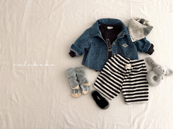 Valu Bebe - Korean Baby Fashion - #babyfashion - Terry Stripe Pants (Kids) - 2