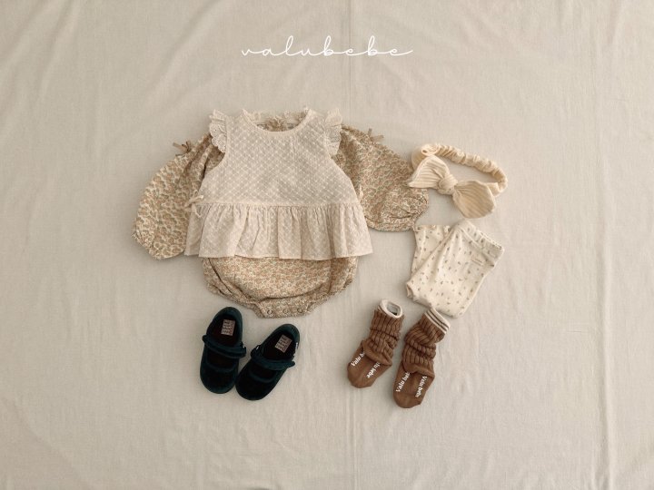 Valu Bebe - Korean Baby Fashion - #babygirlfashion - Bebe Dahlia Flower Wave Leggings - 2