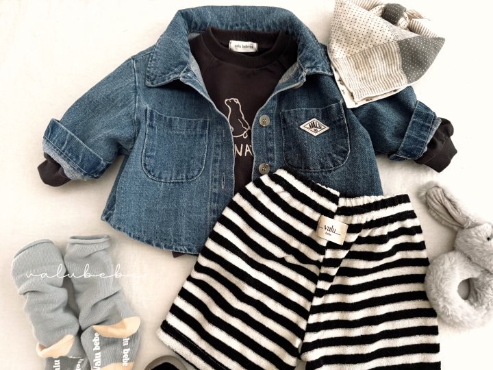 Valu Bebe - Korean Baby Fashion - #babyoninstagram - Terry Stripe Pants (Kids) - 6