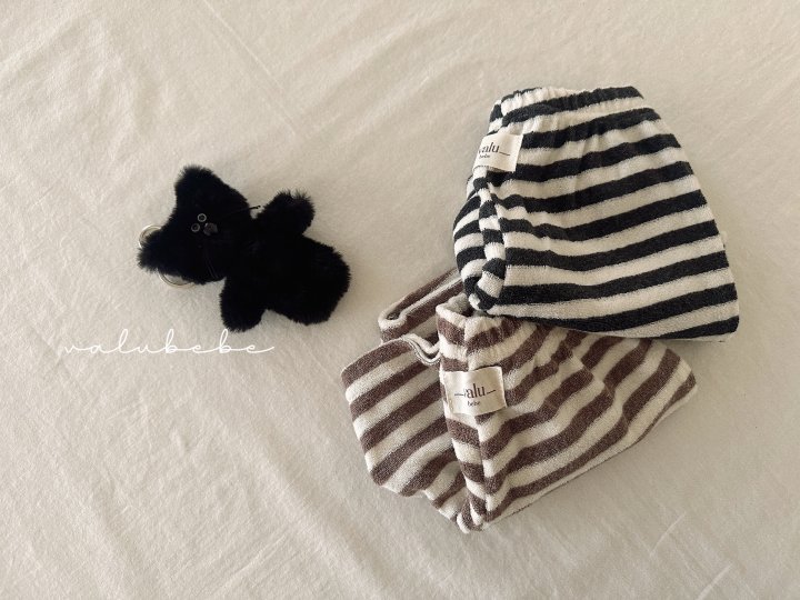 Valu Bebe - Korean Baby Fashion - #babyootd - Terry Stripe Pants (Kids) - 7
