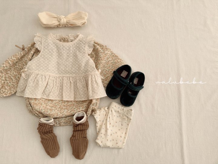 Valu Bebe - Korean Baby Fashion - #babyootd - Bebe Dahlia Flower Wave Leggings - 5