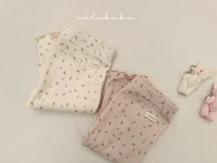 Valu Bebe - Korean Baby Fashion - #babyoutfit - Bebe Dahlia Flower Wave Leggings - 7
