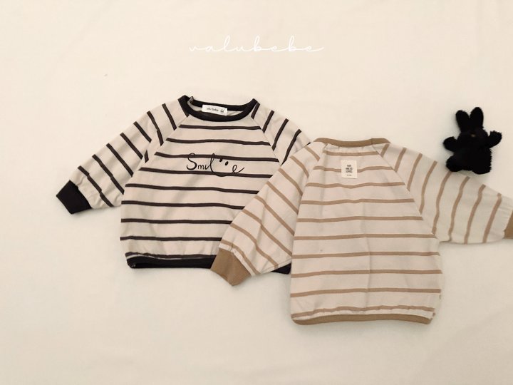 Valu Bebe - Korean Baby Fashion - #onlinebabyshop - Kids Smile Stripe Tee - 8