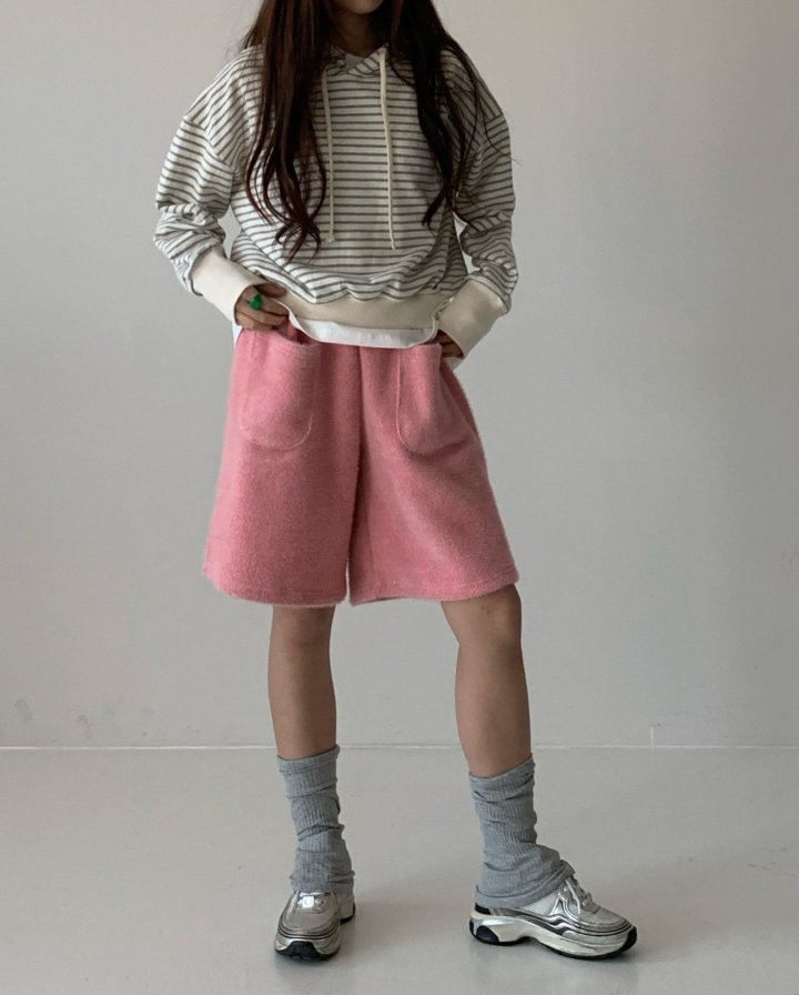 Via - Korean Women Fashion - #momslook - Stripe Hoodie - 7