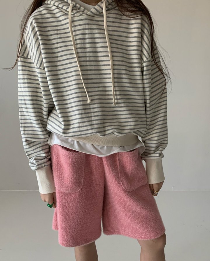 Via - Korean Women Fashion - #momslook - Stripe Hoodie - 9