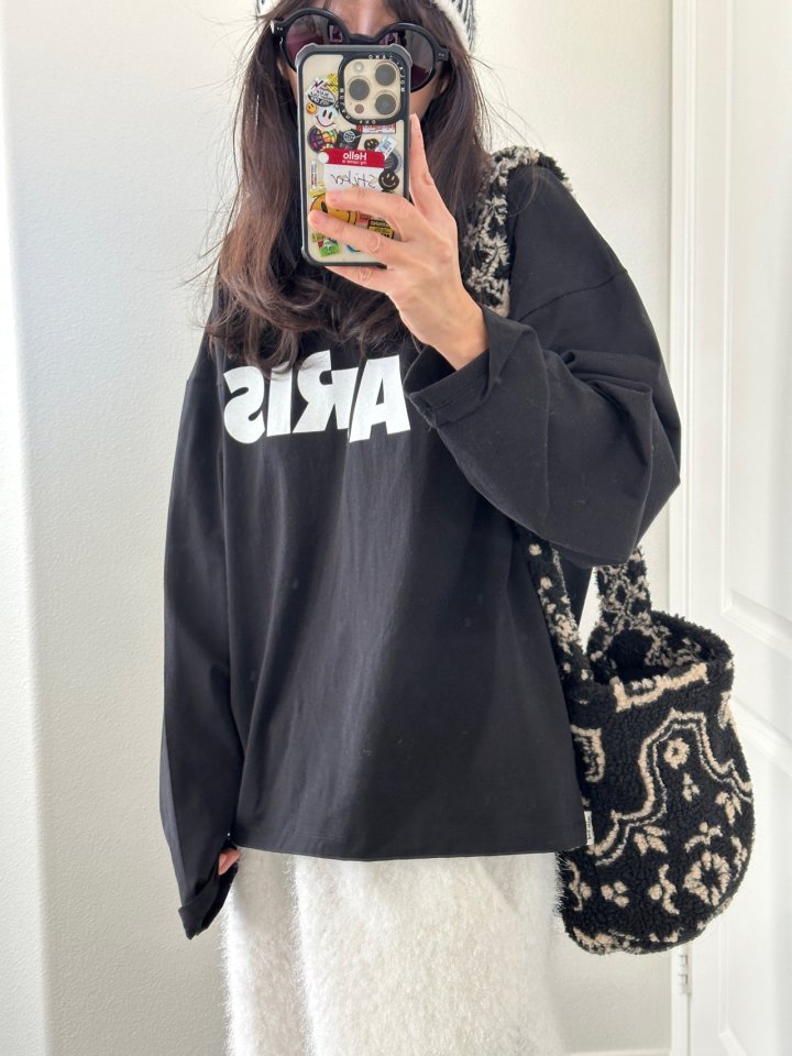 Via - Korean Women Fashion - #momslook - Loose Paris Tee - 3