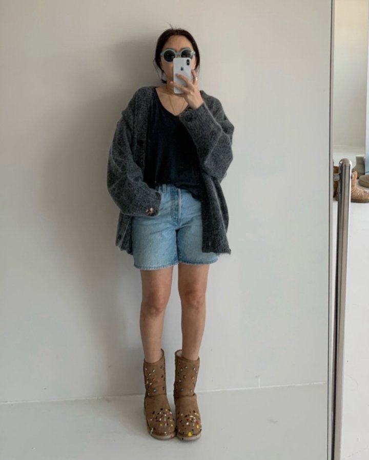 Via - Korean Women Fashion - #momslook - Over Long Cardigan - 8