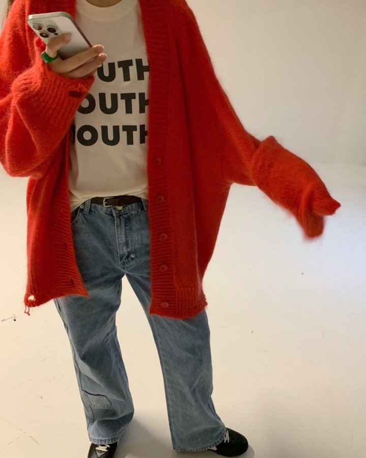 Via - Korean Women Fashion - #momslook - Over Long Cardigan - 5