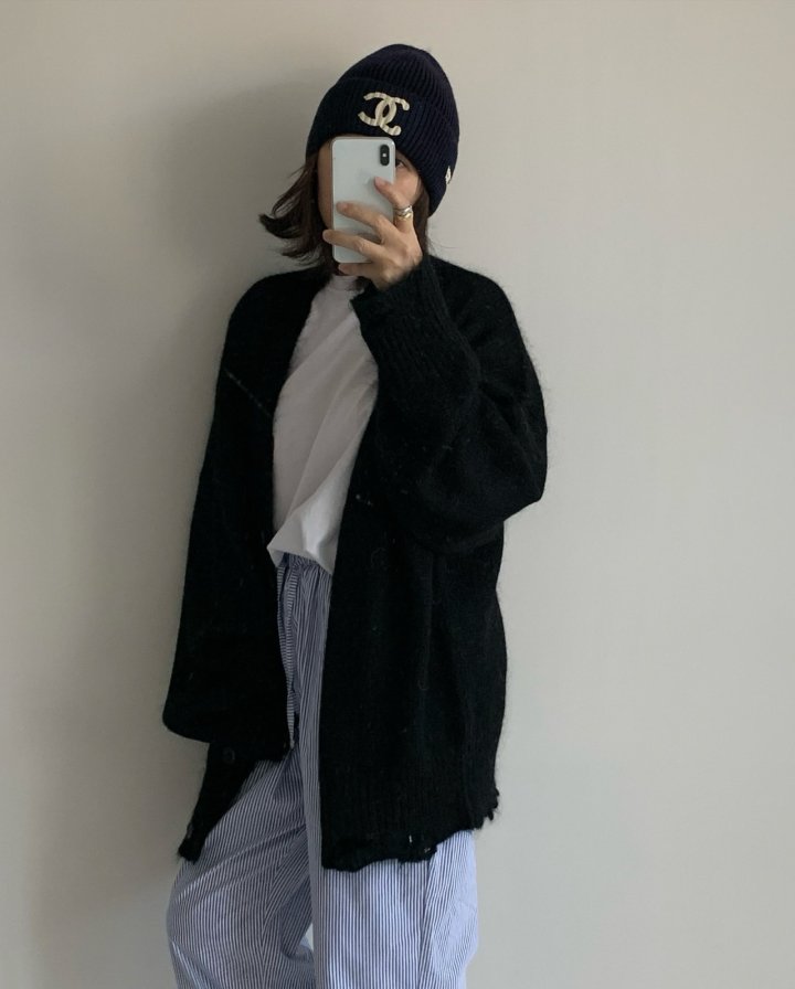 Via - Korean Women Fashion - #momslook - Over Long Cardigan - 8
