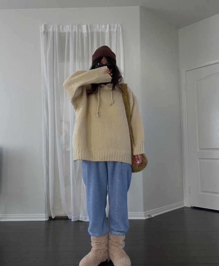Via - Korean Women Fashion - #momslook - Hood Knit Pullover - 6