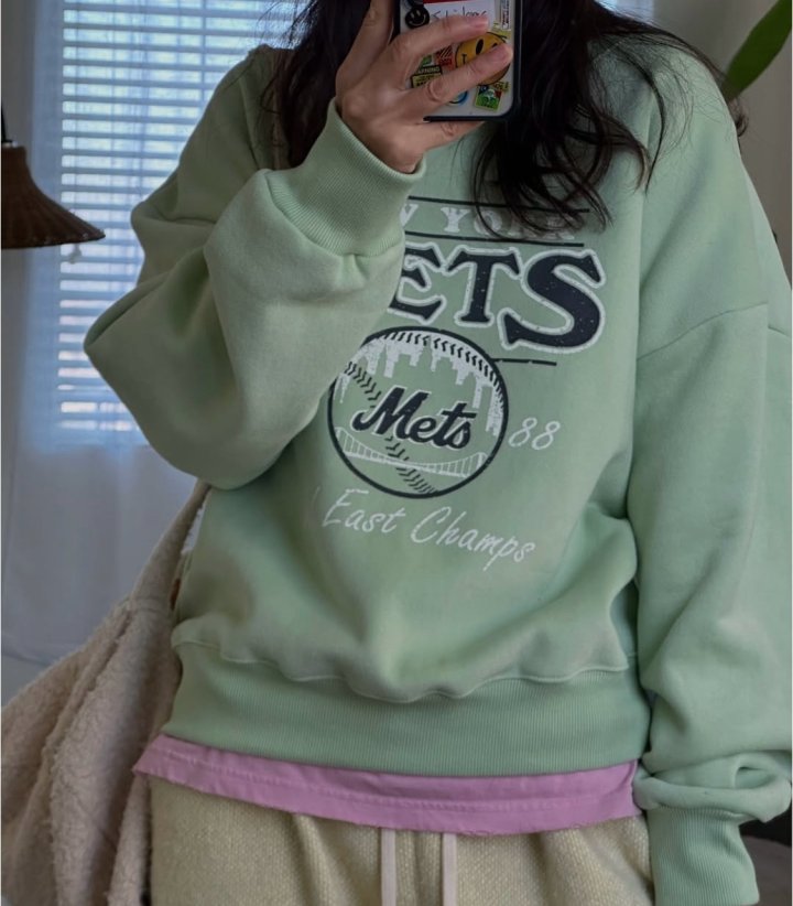 Via - Korean Women Fashion - #momslook - Newyork Mets Sweatshirts - 5
